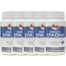 Kit 5 �mega 3 - 60 C�psulas 1g - Vitafor