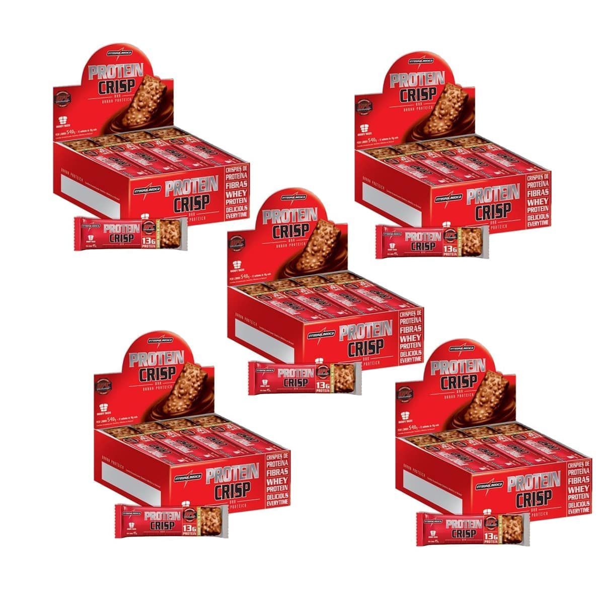Kit 5 Protein Crisp Bar - 12 Unidades 13g Trufa Avel� - IntegralM�dica