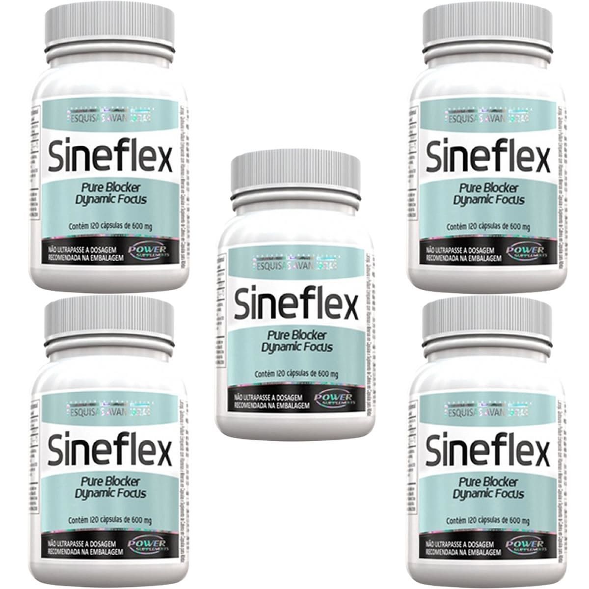 Kit 5 - Sineflex 120 C�psulas - Power Supplements