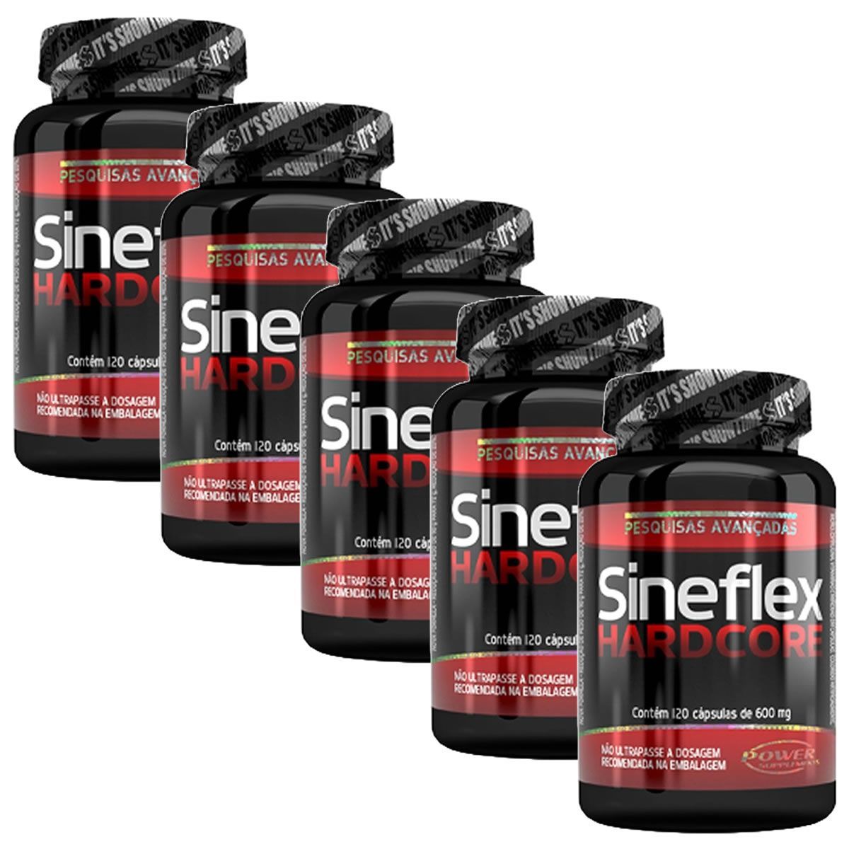 Kit 5 - Sineflex Hardcore 120 C�psulas - Power Supplements