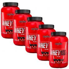 Kit 5 Super Whey 100% Pure - 907g Chocolate - IntegralM�dica