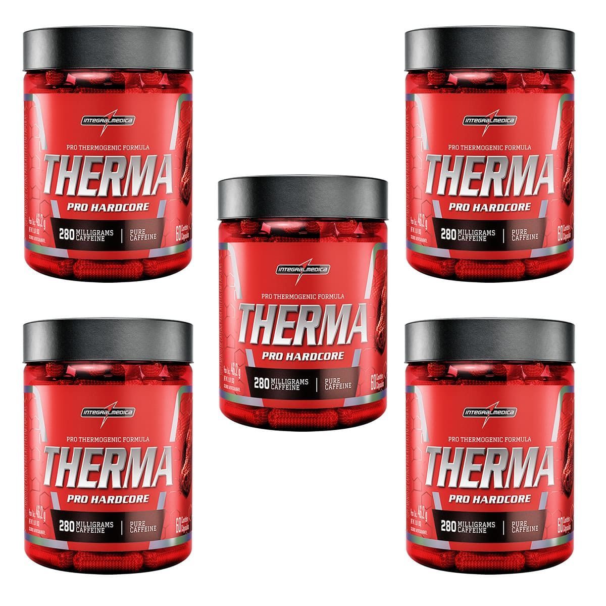Kit 5 Therma Pro Hardcore - 60 C�psulas - IntegralM�dica