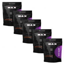 Kit 5 Whey Blend - 2000g Refil Chocolate - Max Titanium