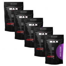Kit 5 Whey Blend - 2000g Refil Morango - Max Titanium