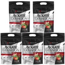 Kit 5 Whey Isolate Definition - 1800g Refil Chocolate - BodyAction