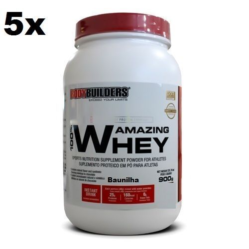 Kit 5X 100% Amazing Whey - 900g Baunilha - BodyBuilders