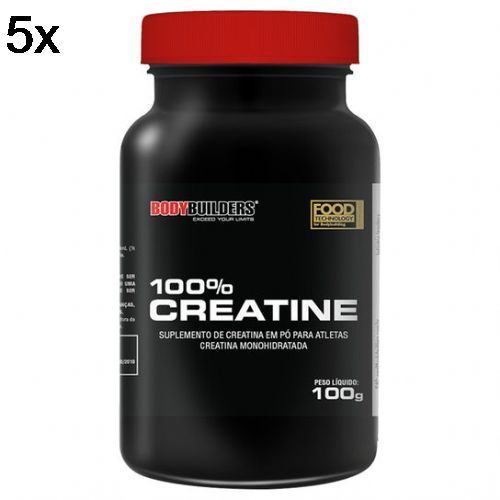Kit 5X 100% Creatine - 100g - BodyBuilders