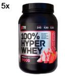 Kit 5X 100% Hyper Whey - 900g Morango Com Chantilly - XTR