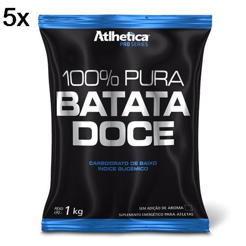 Kit 5X 100% Pura Batata Doce - 1000g Refil - Atlhetica Nutrition