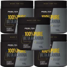 Kit 5X 100% Pure Beta Alanina - 150g - Probi�tica