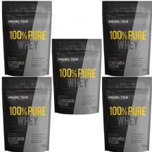 Kit 5X 100% Pure Whey - 1800g Refil Chocolate - Probiotica
