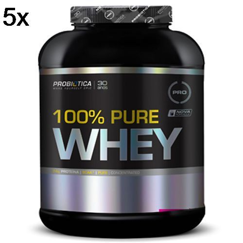 Kit 5X 100% Pure Whey - 2000g Natural - Probiotica