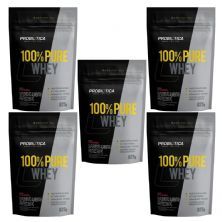 Kit 5X 100% Pure Whey - 825g Refil Morango - Probiotica