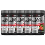 Kit 5X 100% Whey Prime Concentrado - 900g Morango - BodyAction