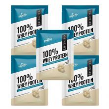 Kit 5X 100% Whey Protein - 1 Sach� 40g Chocolate Branco - Shark Pro