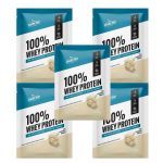 Kit 5X 100% Whey Protein - 1 Sach� 40g Chocolate Branco - Shark Pro