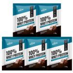Kit 5X 100% Whey Protein - 1 Sach� 40g Chocolate - Shark Pro