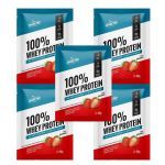 Kit 5X 100% Whey Protein - 1 Sach� 40g Morango - Shark Pro