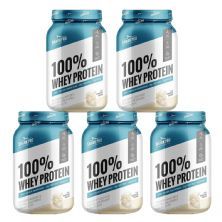Kit 5X 100% Whey Protein - 900g Chocolate Branco - Shark Pro