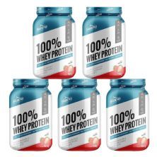 Kit 5X 100% Whey Protein - 900g Morango - Shark Pro
