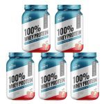 Kit 5X 100% Whey Protein - 900g Morango - Shark Pro