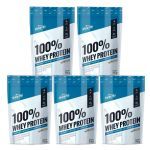 Kit 5X 100% Whey Protein - 900g Refil Baunilha - Shark Pro