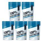 Kit 5X 100% Whey Protein - 900g Refil Chocolate Branco - Shark Pro
