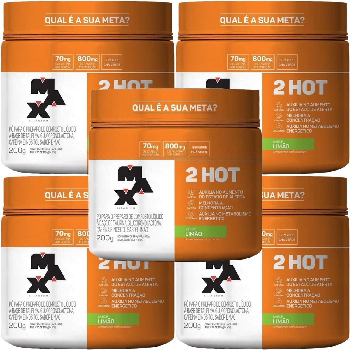 Kit 5X 2HOT - 200g Lim�o - Max Titanium