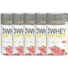 Kit 5X 3 Whey Top Taste - 900g Morango - Body Action