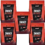 Kit 5X 3Whey Nitro 2 - 900g Refil Chocolate - New Millen