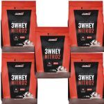 Kit 5X 3Whey Nitro 2 - 900g Refil Cookies e Cream  - New Millen