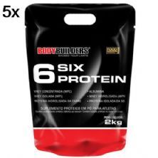 Kit 5X 6 Six Protein - 2000g Refil Chocolate - BodyBuilders