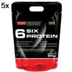 Kit 5X 6 Six Protein - 2000g Refil Chocolate - BodyBuilders