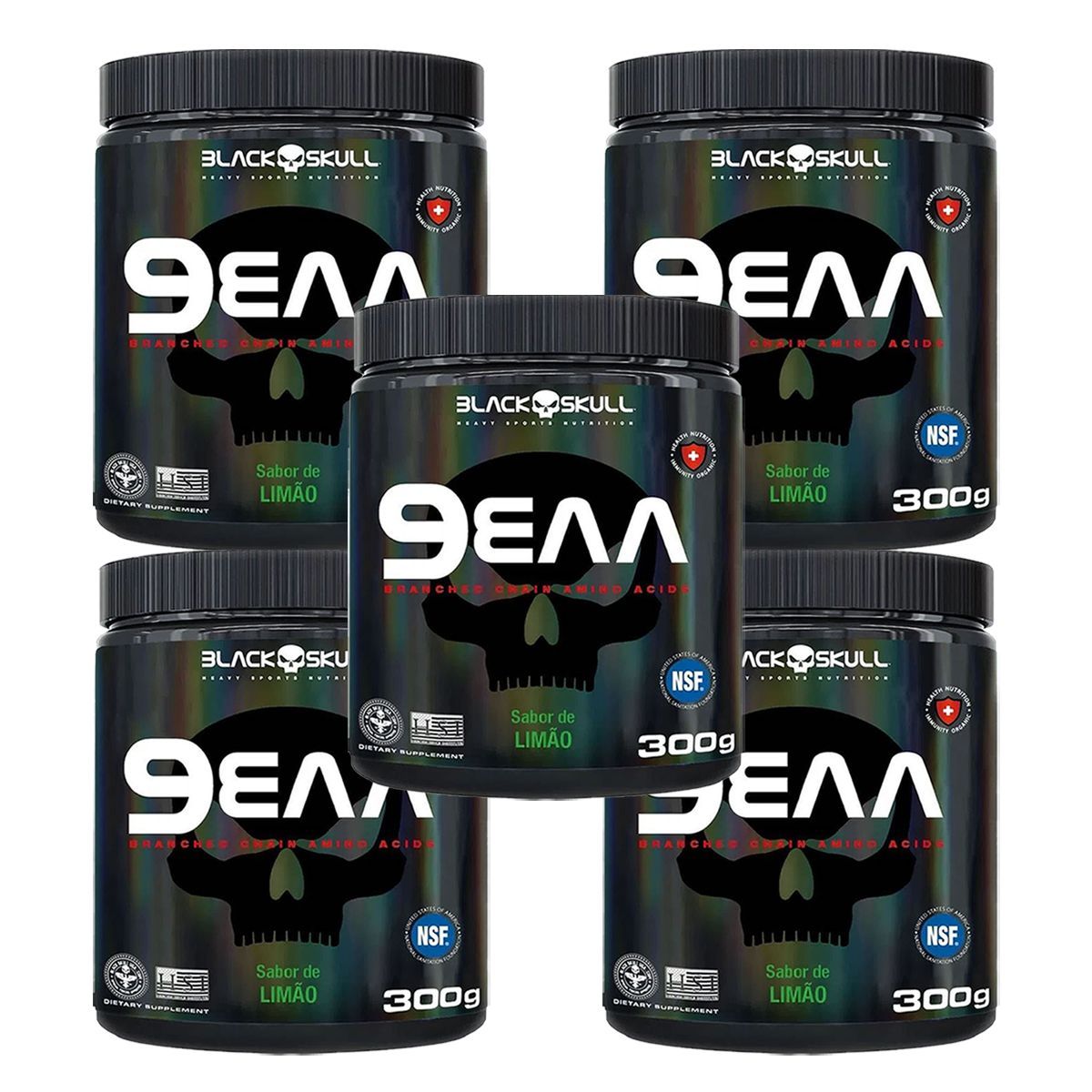 Kit 5X 9EAA - 300g Lim�o - Black Skull