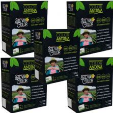 Kit 5X Adocante Stevia Color - 50 Sach�s de 0,8g - Color Andina