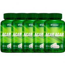 Kit 5X Agar Agar 500mg - 60C�psulas - Herbamed
