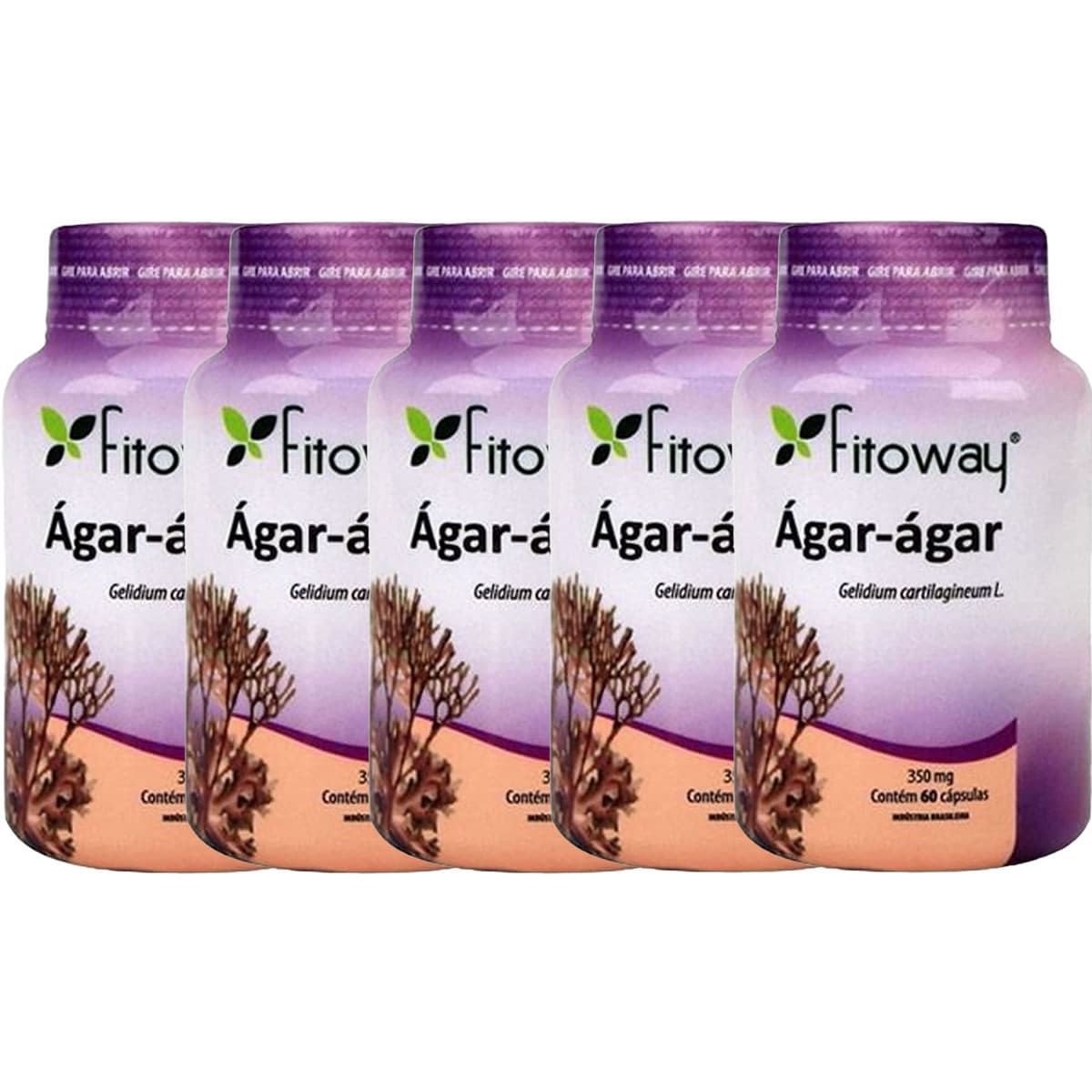Kit 5X �gar-�gar - 60 C�psulas - Fitoway