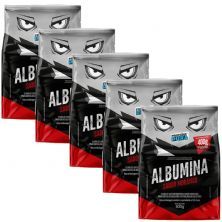 Kit 5X Albumina - 500g Morango - Prote�na Pura