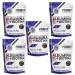 Kit 5X Albumina + Biotina Refil Stand-Up  - 1000g Chocolate - ProFit