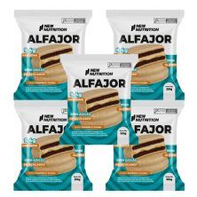 Kit 5X Alfajor Proteico - 1 Unidade 50g Cookies�N Cream - NewNutrition