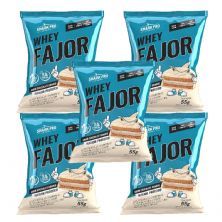 Kit 5X Alfajor WheyFajor - 1 Unidade 55g Chocolate Branco - Shark Pro