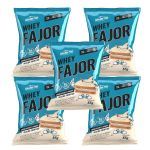 Kit 5X Alfajor WheyFajor - 1 Unidade 55g Chocolate Branco - Shark Pro