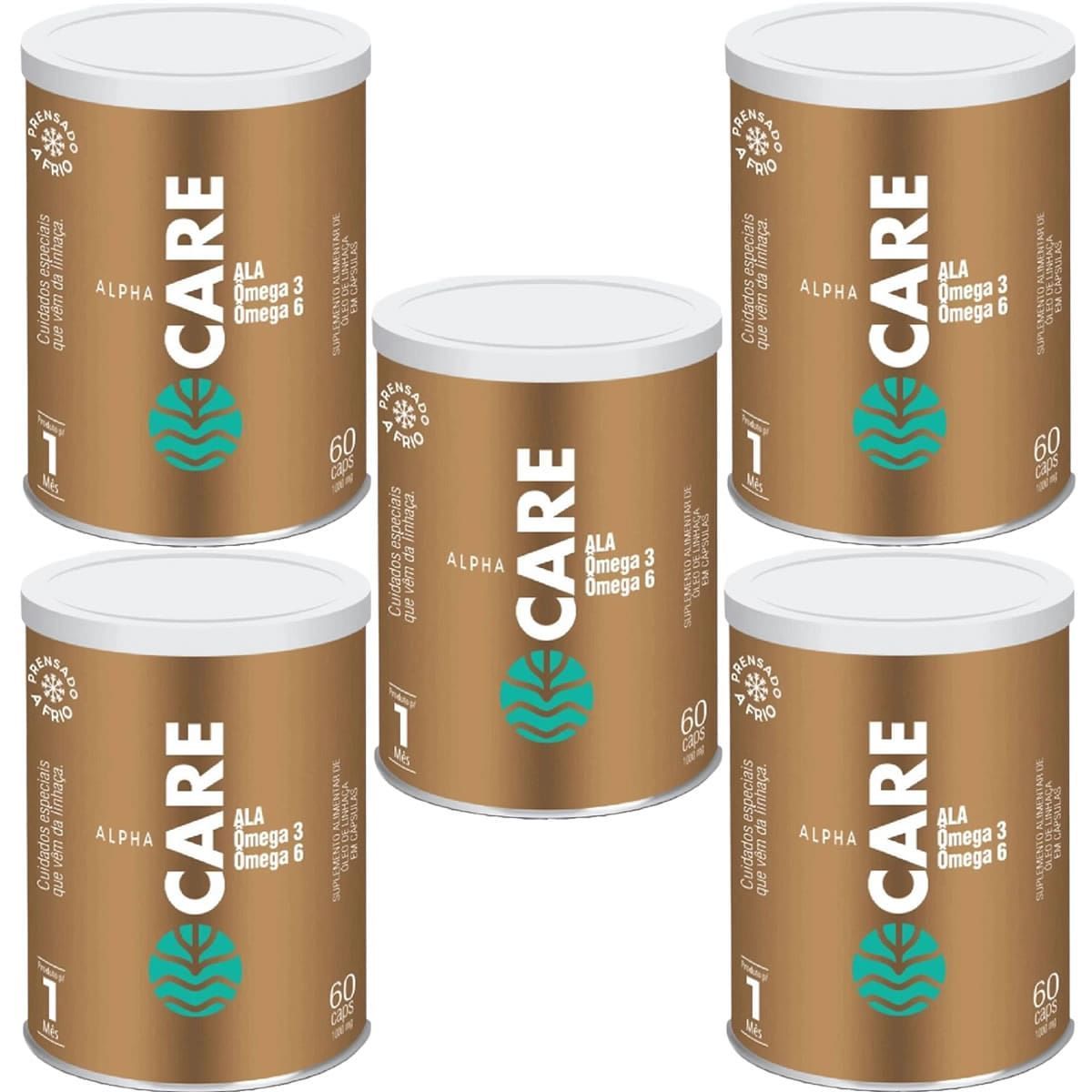 Kit 5X Alpha Care - 60 C�spulas - Vital �tman
