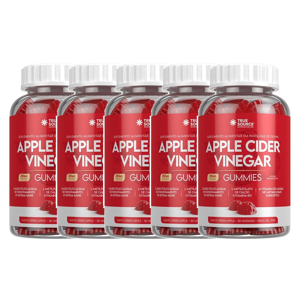 Kit 5X Apple Cider Vinegar - 30 Unidades - True Source