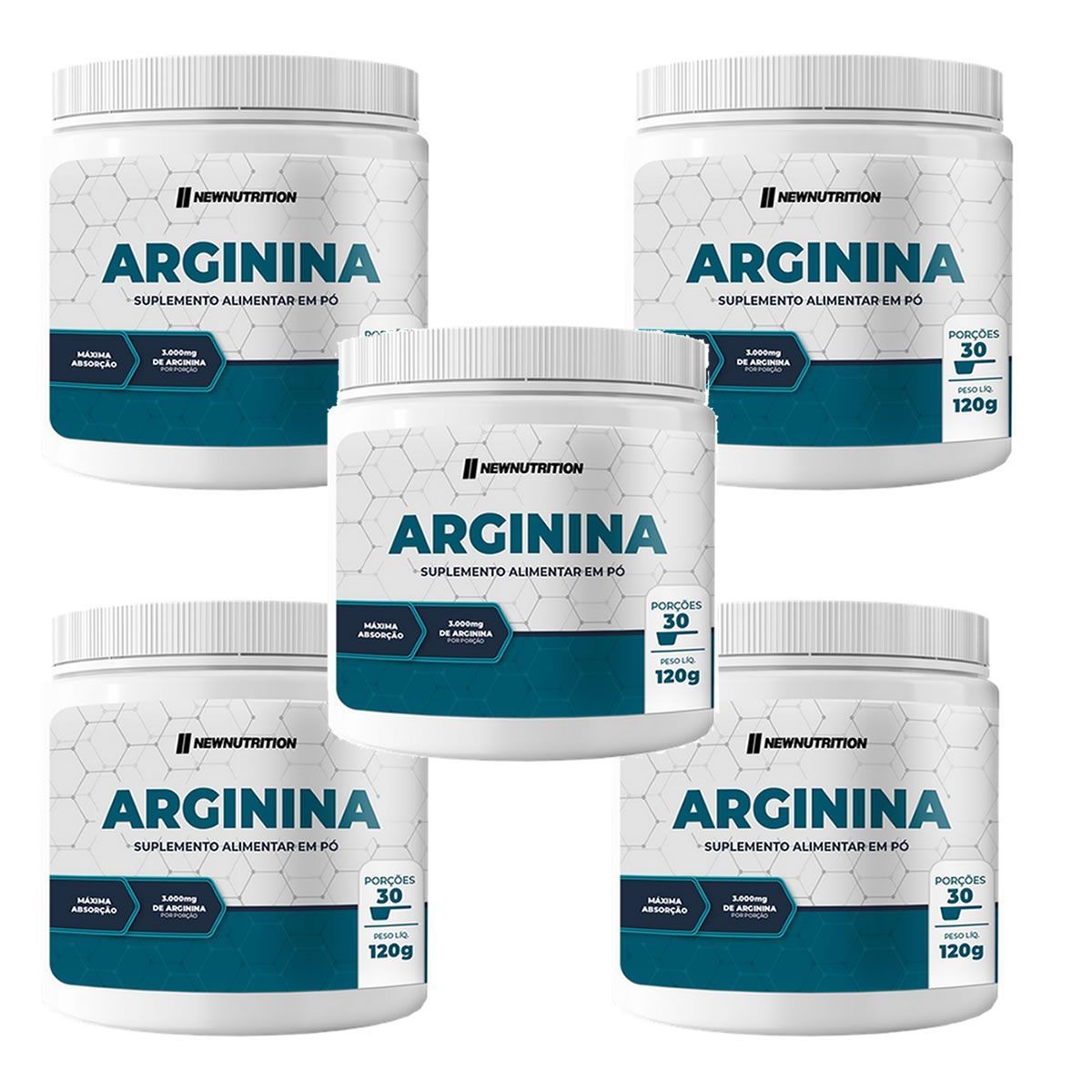 Kit 5X Arginina - 120g - Newnutrition