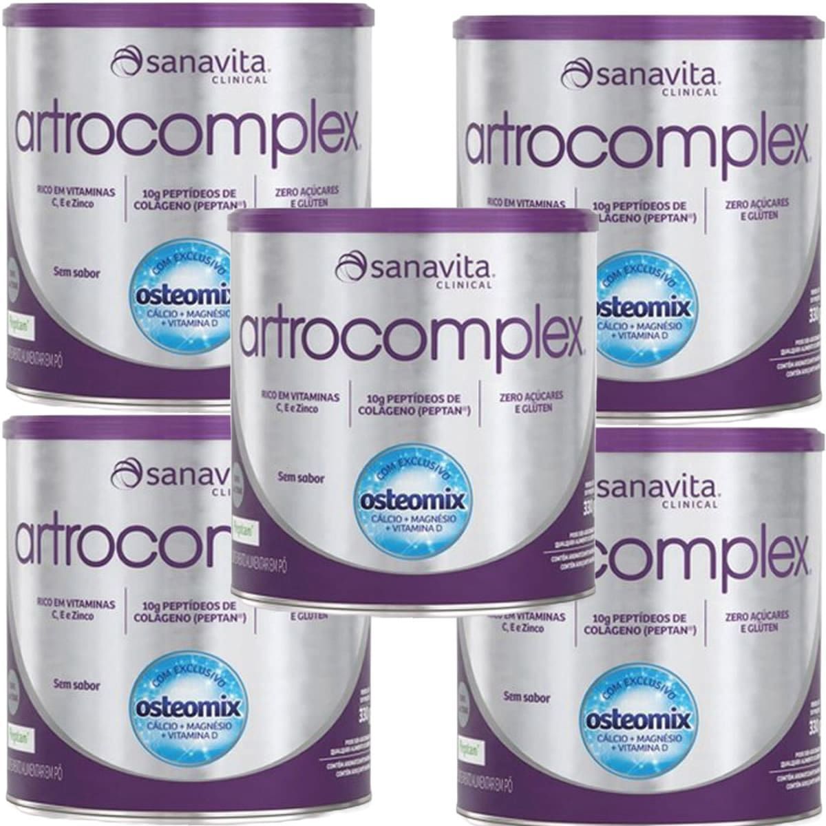 Kit 5X Artrocomplex - 330g Original - Sanavita