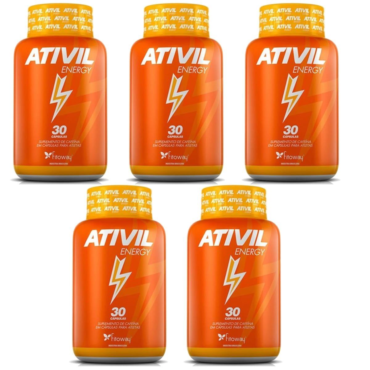 Kit 5X Ativil Energy - 30 C�psulas - Fitoway