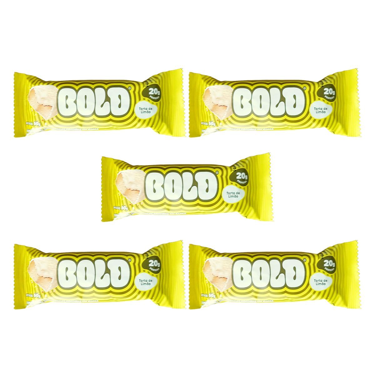 Kit 5X Barra de Proteina - 1 Unidade 60g Torta de Lim�o - Bold