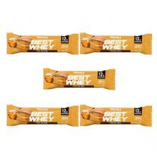 Kit 5X Barra Proteica Best Whey - 1 Barras 49g P�o de Mel - Atlhetica Nutrition