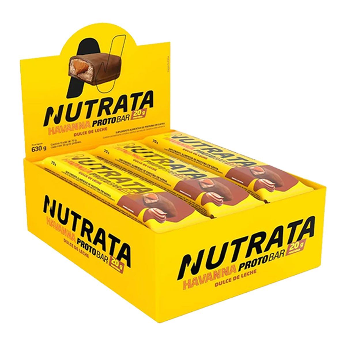 Kit 5X Barra Protobar Whey - 9 Unidades 70g Dulce de Leche Havana - Nutrata